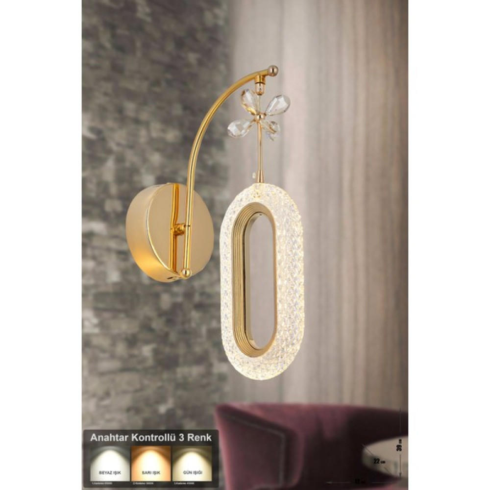 Avizemoda Sessi Power Ledli Modern Duvar Aplik - 1 - Gold Avize Fiyatı