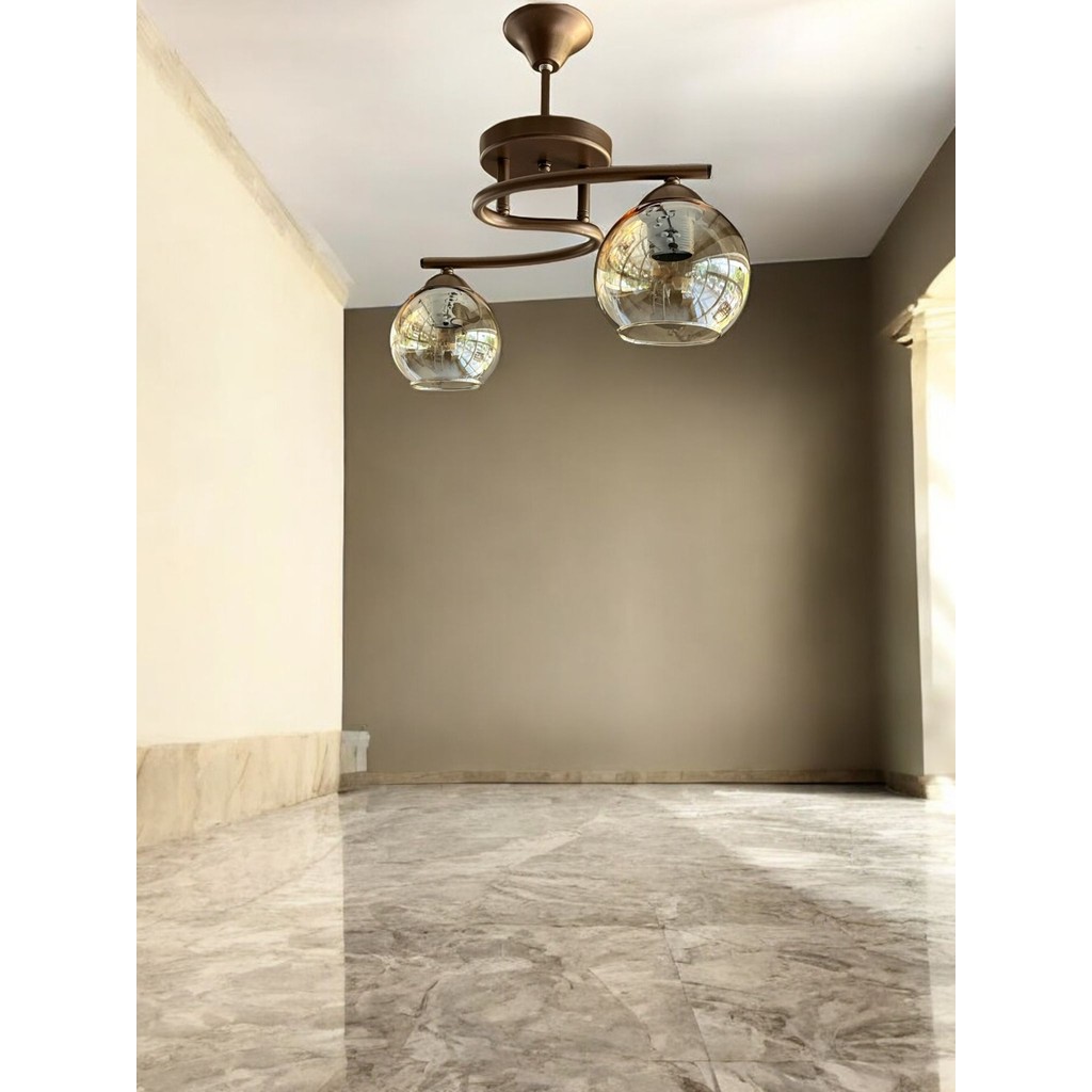 Avizeviaydınlatma Metalik Kahve Bal Camlı Salon Oda Mutfak Poyraz 2 Li Avize - Kahverengi - Bal Rengi Avize Fiyatı
