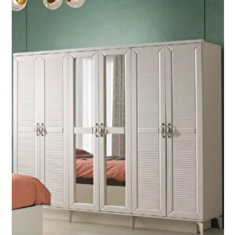 Avm 24 Ati̇na Gardirop-mdf-aytaşi-230x58x210cm-6 Kapak-aynali Kapak Gardrop & Dolap Fiyatı