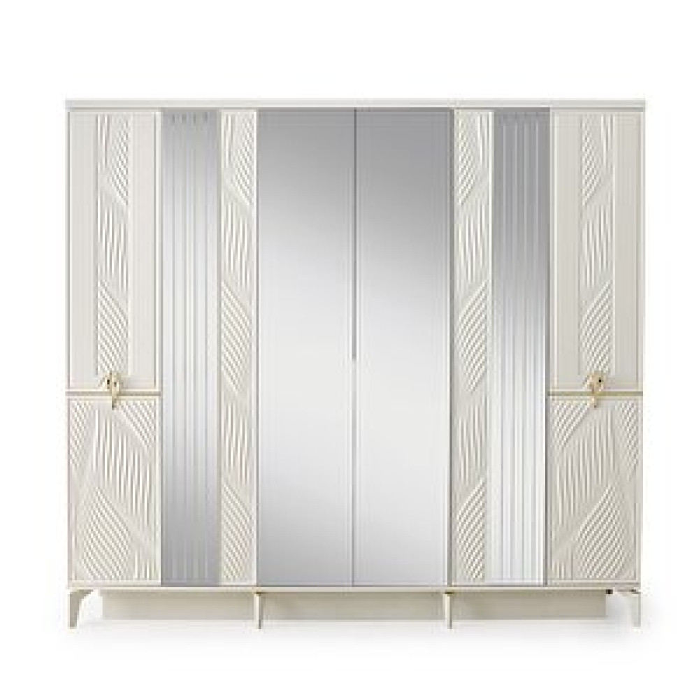 Avm 24 Bükreş Gardirop-mdf-aytaşi-230x58x210cm-6 Kapak-aynali Kapak-ücretsi̇z Nakli̇ye Ve Montaj Gardrop & Dolap Fiyatı