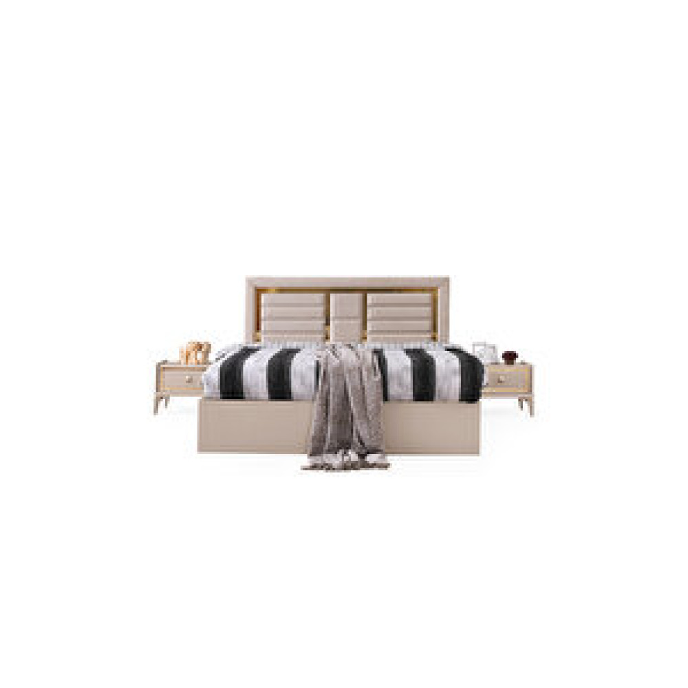 Avm 24 Dubli̇n Yatak Başlik(165x120cm)+travers(160x200cm) Kum Beji̇ Yatak Başlığı Fiyatı