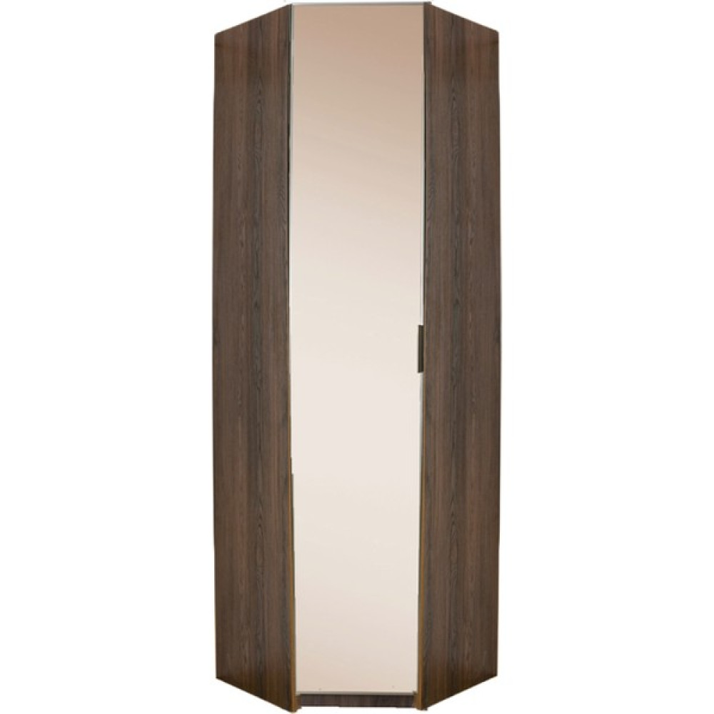 Avm 24 Manhattan Gardırop Köşe Ünite -MDF-BAROK-86X86X225CM- 1 Kapak-Cam Kapak-Ücretsiz Nakliye ve Montaj - Ceviz Gardrop & Dolap Fiyatı
