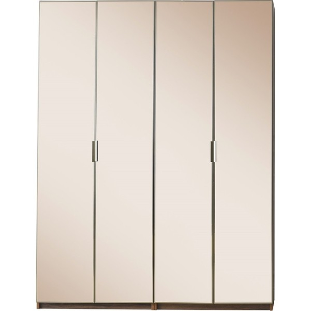 Avm 24 Manhattan GARDIROP-MDF-BAROK-172X60X225CM- 4 Kapak-Cam Kapak-Ücretsiz Nakliye ve Montaj - Krem Gardrop & Dolap Fiyatı