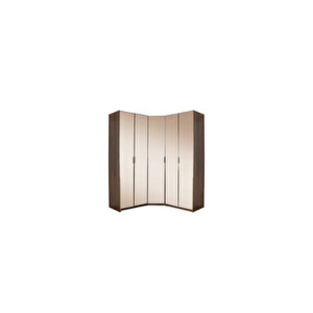 Avm 24 Manhattan Köşe Gardirop - Mdf - Barok - 172/172x60x225cm - 5 Kapak - Cam Kapak Gardrop & Dolap Fiyatı