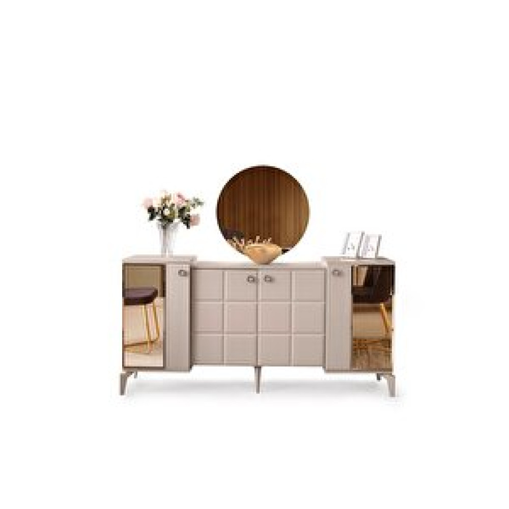Avm 24 Mısır Mdf Ledli Aynalı Konsol - Kum Beji Konsol Mobilya Fiyatı