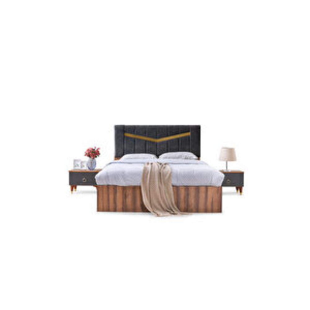 Avm 24 Münih Yatak Başlık(165x120cm) Travers(160x200cm) - Ceviz/antrasit Yatak Başlığı Fiyatı