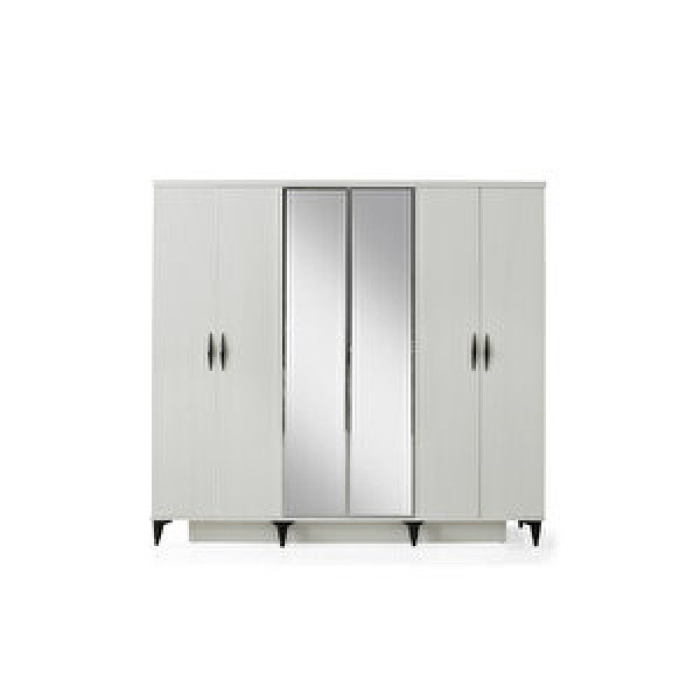 Avm 24 Sydney Gardirop - Mdf - Aytaşi - 230x55x210cm - 6 Kapak - Aynalı Kapak - Gardrop & Dolap Fiyatı