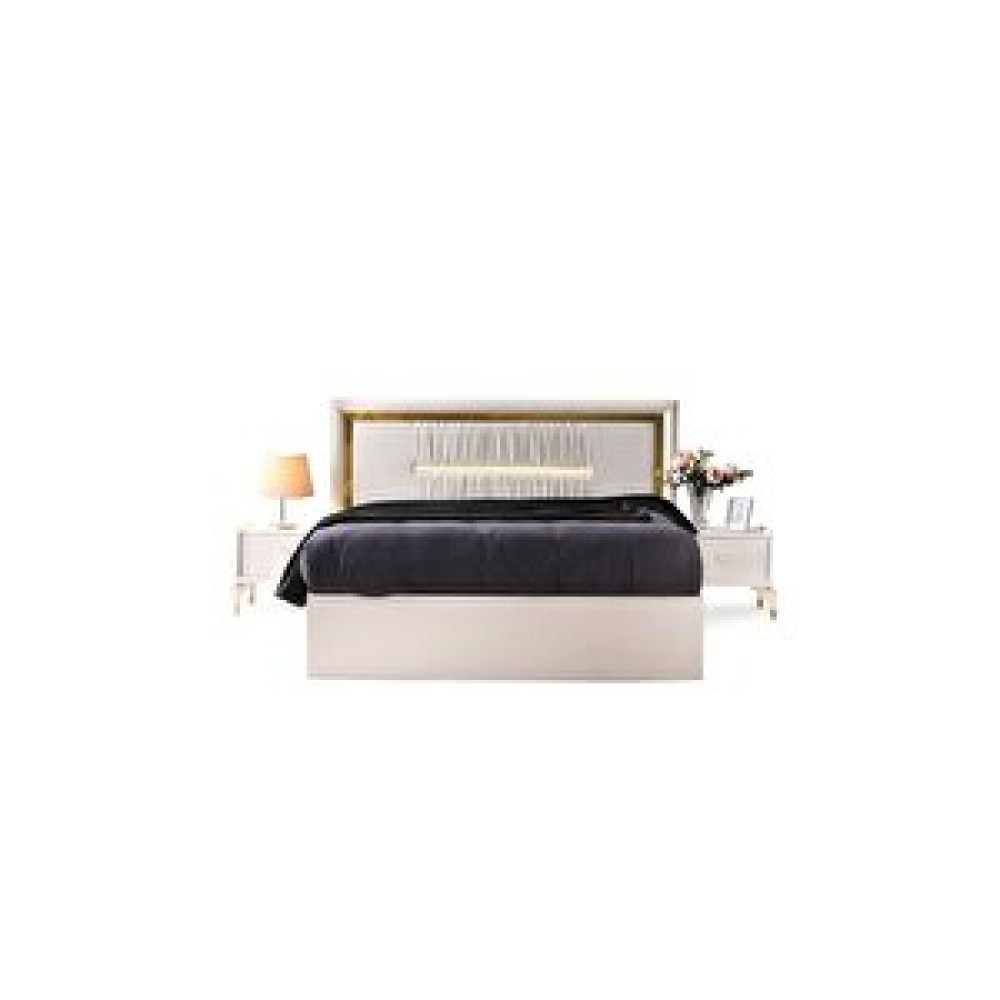 Avm 24 Üsküp Yatak Başlık - 165x120cm - Led Işıklı - Kum Beji Yatak Başlığı Fiyatı