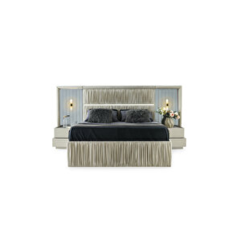 Avm 24 York Yatak Başlik(165x140cm)+travers(160x200cm) Kum Beji̇ - Led Işıklı Yatak Başlığı Fiyatı