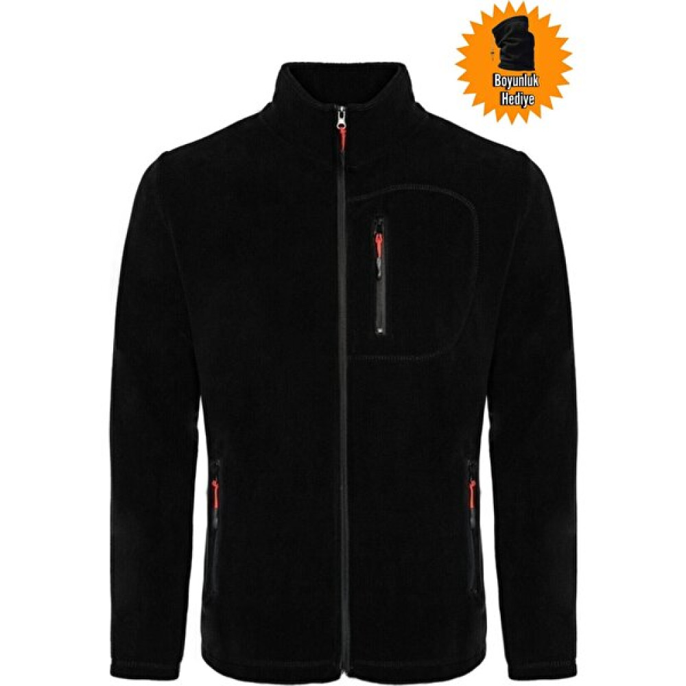 AVM Outlet .erkek Pro Rüzgar Geçirmez 5 Cepli Outdoor Tam Fermuarlı Polar Ceket Polar Boyunluk Hediyeli Erkek Sweatshirt Fiyatı