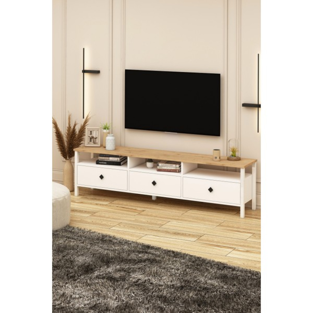 AVM Park Avmpark Remy Tv Ünitesi 180 Sepet-Beyaz - Beyaz - Sepet Ceviz Tv Ünitesi / Sehpası Fiyatı