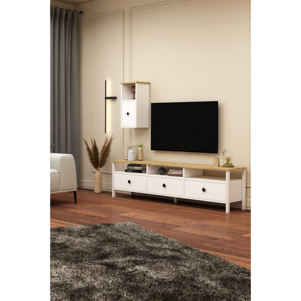 AVM Park Avmpark Remy Tv Ünitesi 180 Sepet-Beyaz Tv-D1 - Beyaz - Sepet Ceviz Tv Ünitesi / Sehpası Fiyatı