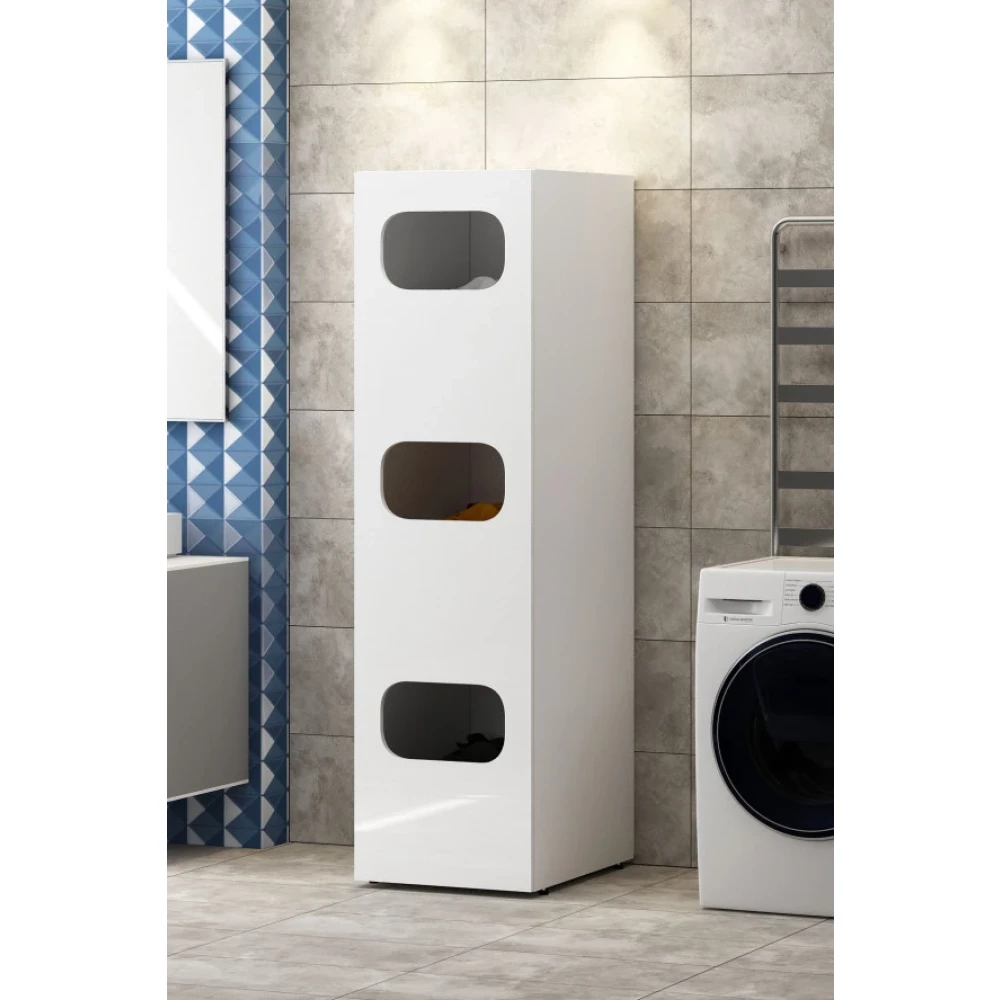 Avmpark Alder Banyo Kirli Sepetli Camasir Dolabi Beyaz Banyo Dolabı / Mobilyası Fiyatı