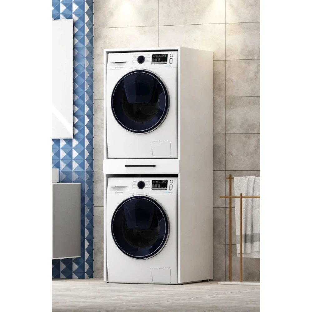 Avmpark Alder Cekmeceli Camasir Ve Kurutma Makinesi Dolabi Beyaz Banyo Dolabı / Mobilyası Fiyatı
