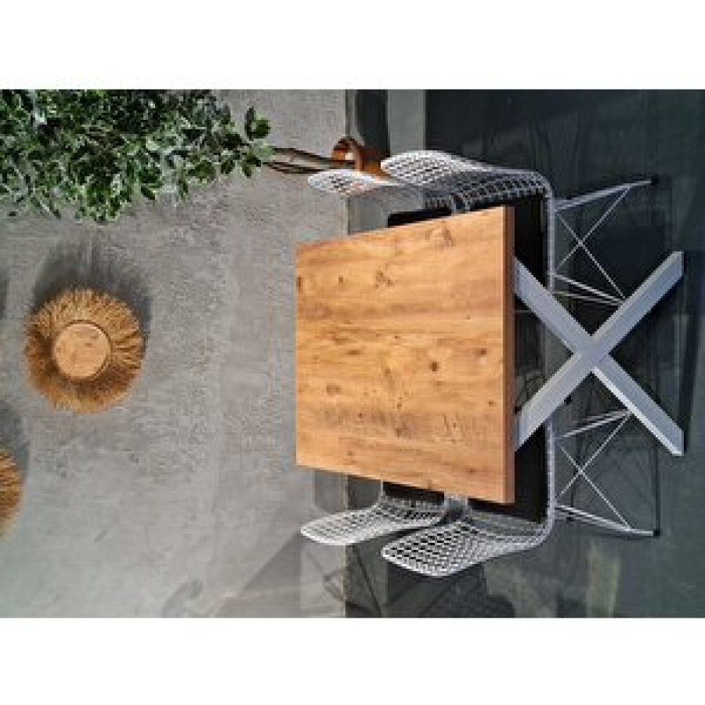 Avmpark Balkon X Ayak Masa + 4 Sandalye Atlantik Çam-beyaz 120-80 Masa - Sandalye Seti / Takımı Fiyatı