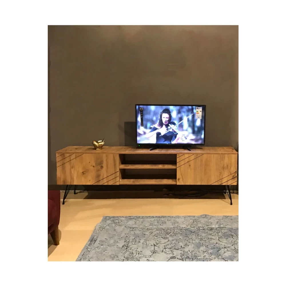 Avmpark Ceviz Kare Capraz Tv Unitesi Tek Alt Tv Ünitesi / Sehpası Fiyatı