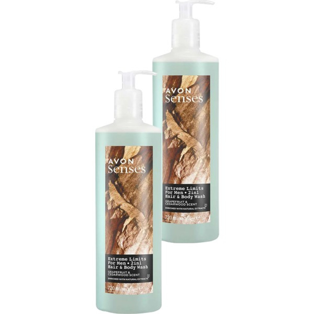 Avon Senses Extreme Limits Greyfurt ve Sandal Kokulu Saç ve Vücut Için Erkek Duş Jeli 720 İkili Set - 720 ml Oto Boyaları Fiyatı