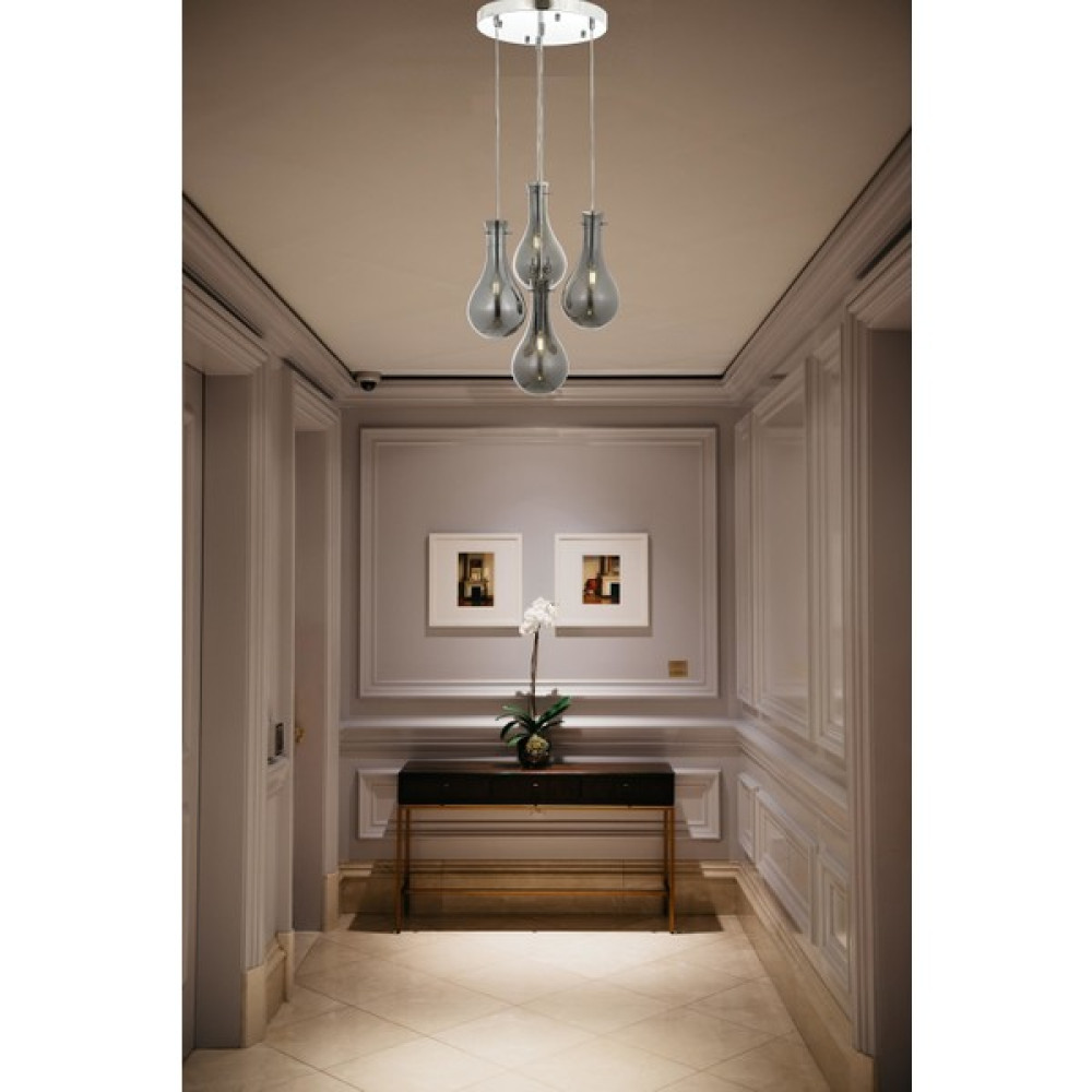 AVONNI AV-60092-4KT Krom Kaplama Modern Avize E14 Metal Cam 40cm - 4'lü Avize Fiyatı