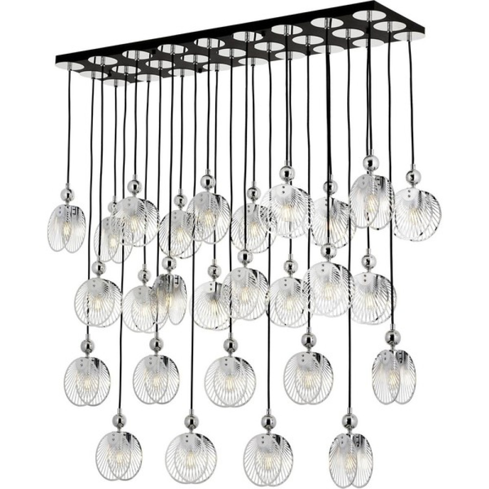 Avonnı AV-60313-K32X122 Krom Kaplama Modern Avize E27 Metal 122X32CM - Renkli - 1'li Avize Fiyatı