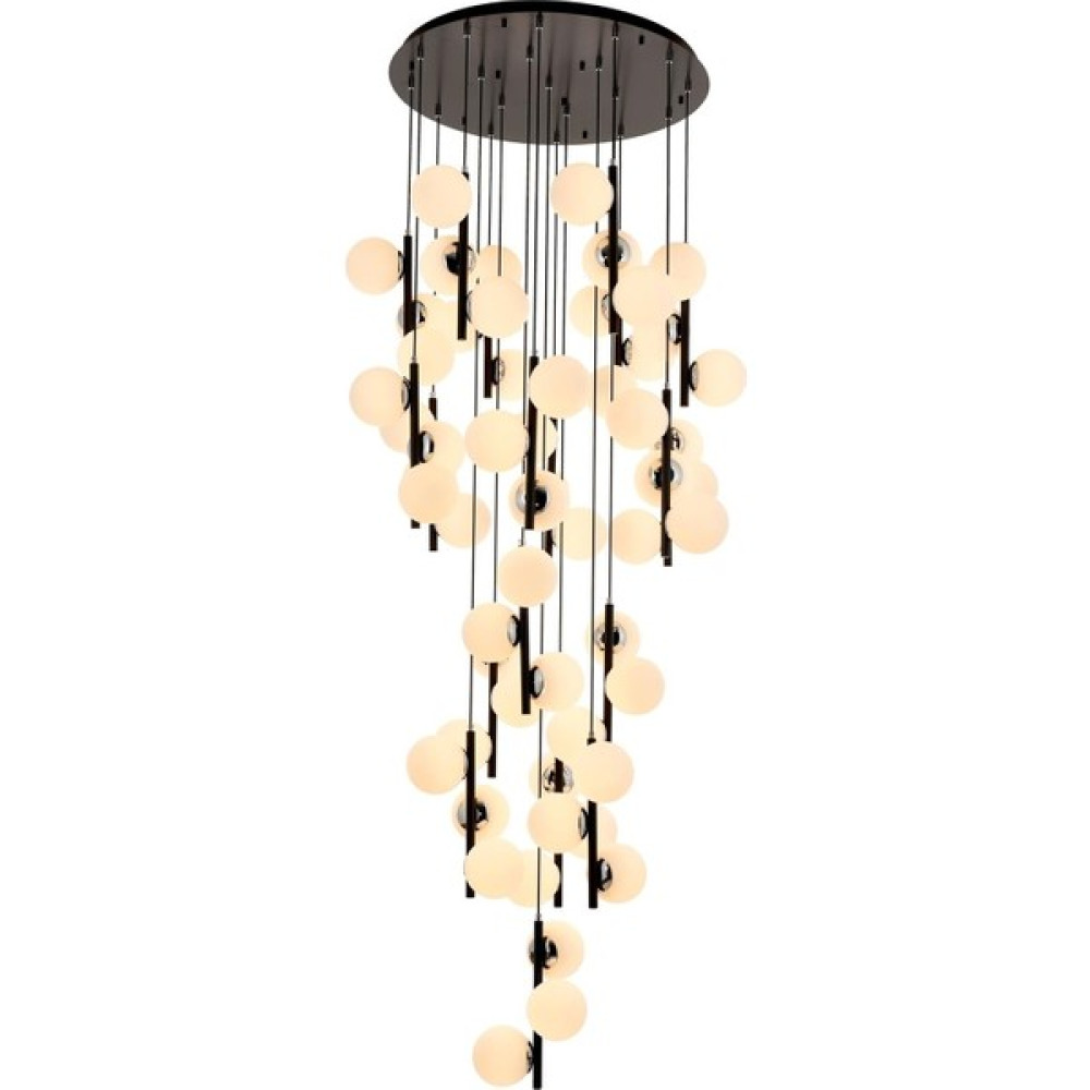 AVONNI AV-60324-57T-BSY Siyah Boyalı Modern Avize E27 Metal Cam 80cm Avize Fiyatı