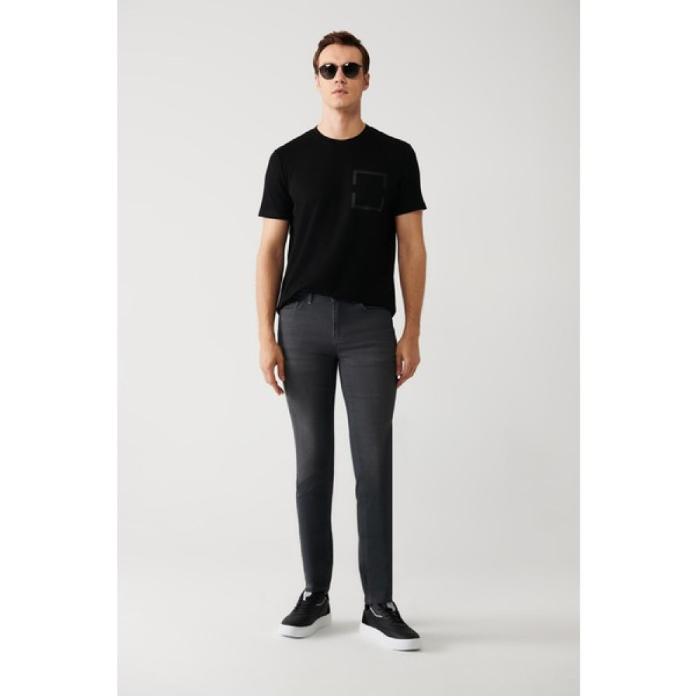 Avva Erkek Antrasit Berlin Jean Pantolon Eskitme Yıkamalı Kaplamalı Örme Slim Fit Dar Kesim Erkek Jeans / Kot Pantolon Fiyatı