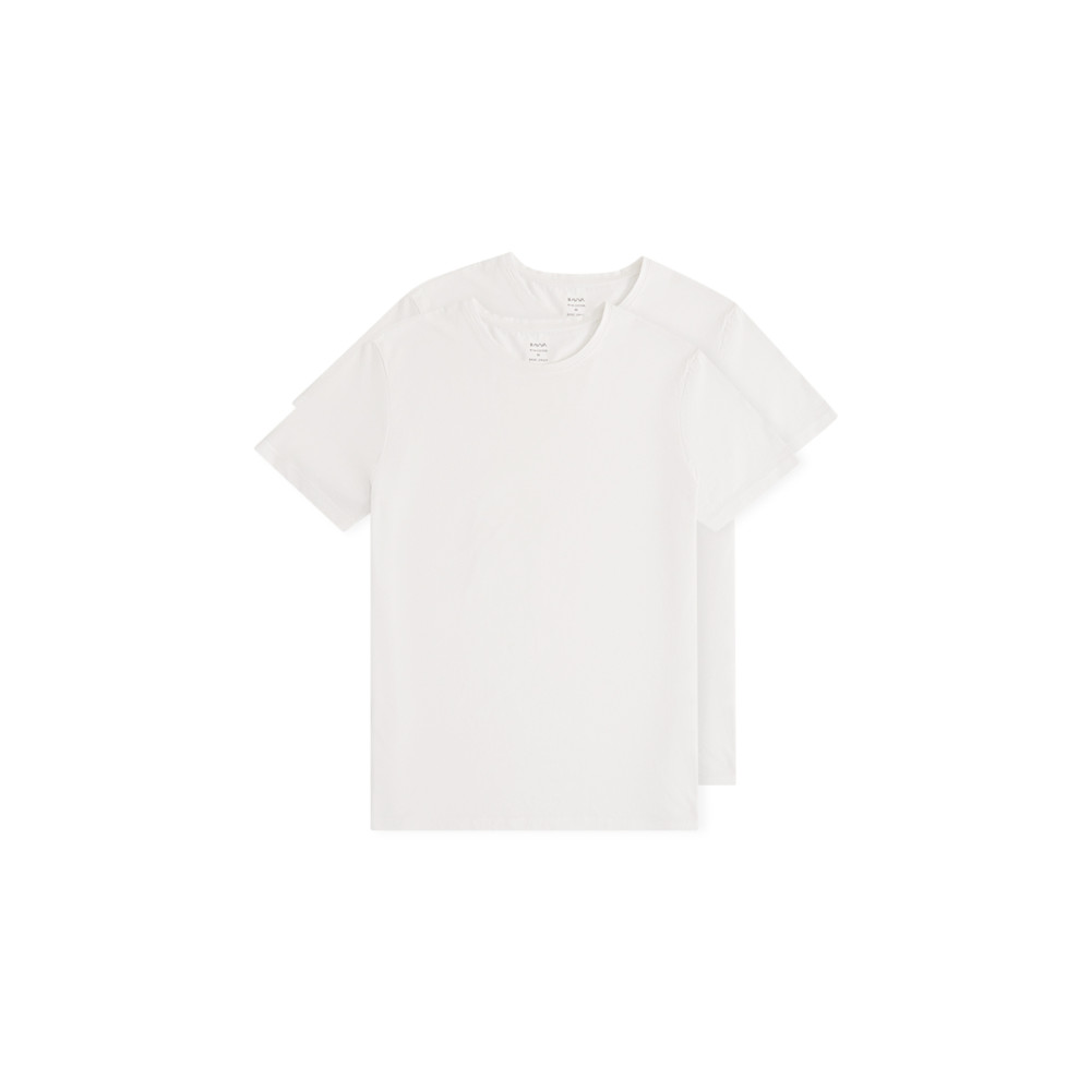 Avva Erkek Beyaz 2li %100 Pamuk Bisiklet Yaka Standart Fit Normal Kesim T-shirt XXL Beden Bayan T-shirt Fiyatı