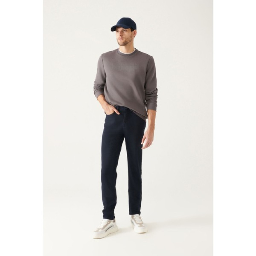 Avva Erkek Lacivert 5 Cepli Pamuklu Slim Fit Dar Kesim Pantolon B003007 Erkek Pantolon Fiyatı
