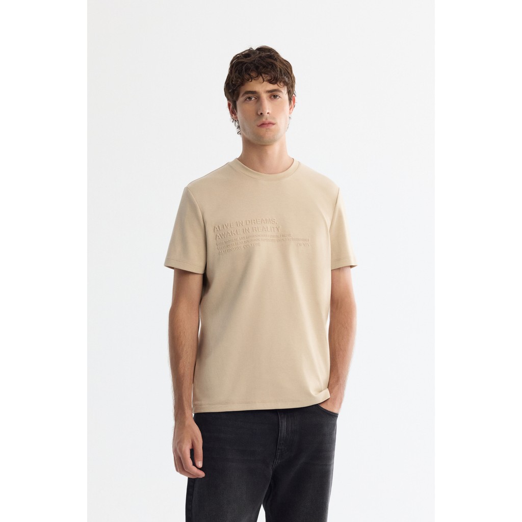 AVVA Erkek Vizon Bisiklet Yaka Gofreli Elastan Regular Fit T-Shirt A42Y1004 Erkek Giyim Fiyatı