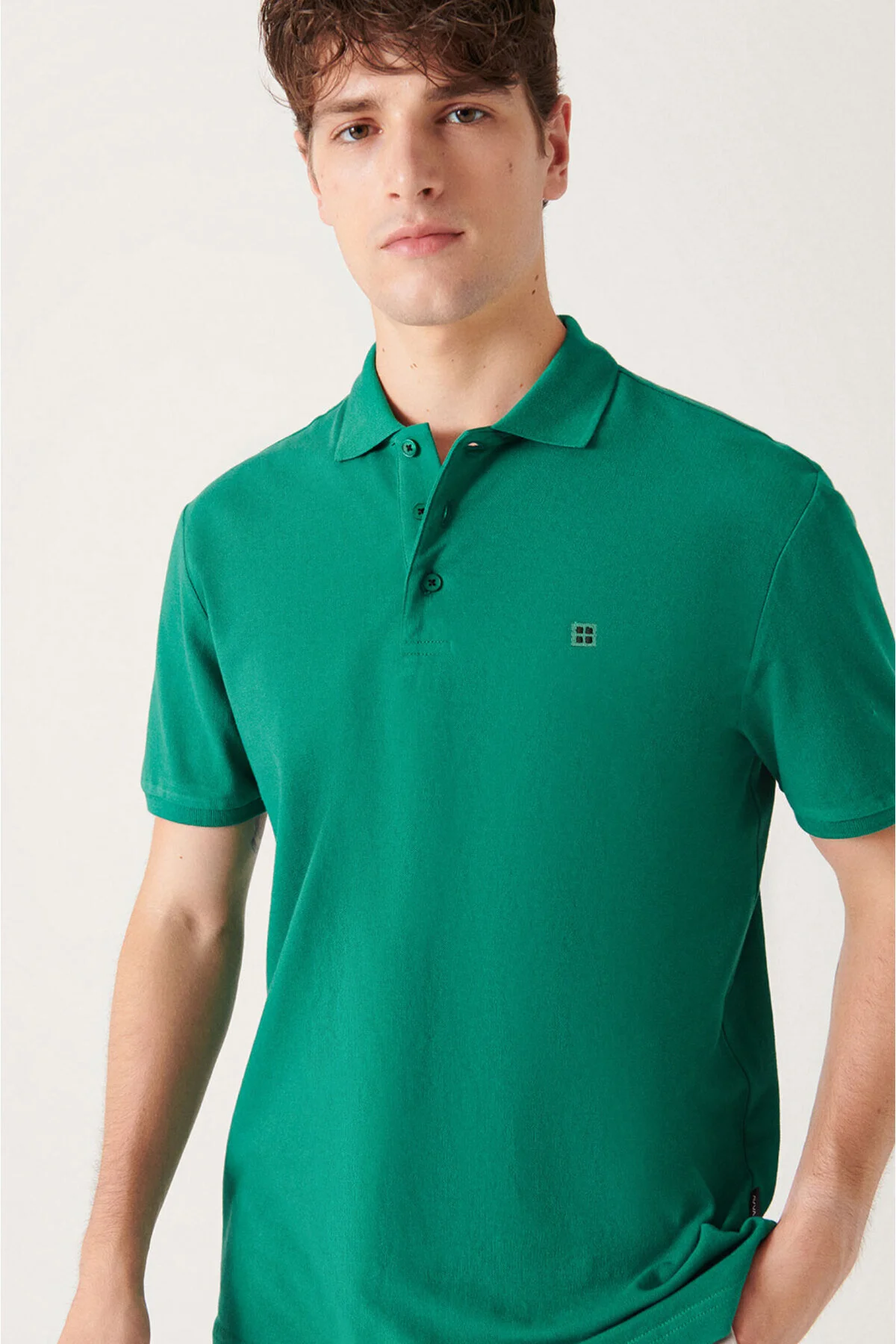 Avva Erkek Yeşil %100 Pamuk Serin Tutan Polo Yaka T-shirt 2XL Beden" Erkek T-shirt Fiyatı