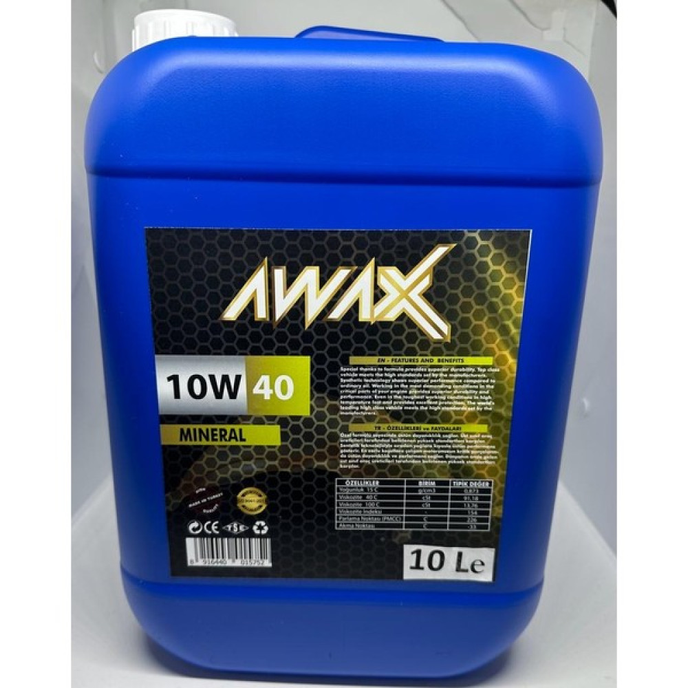 Awax 10W40 10 Litre Motor Yağı ( Üretim Yılı: 2023 ) Motor Yağı Fiyatı