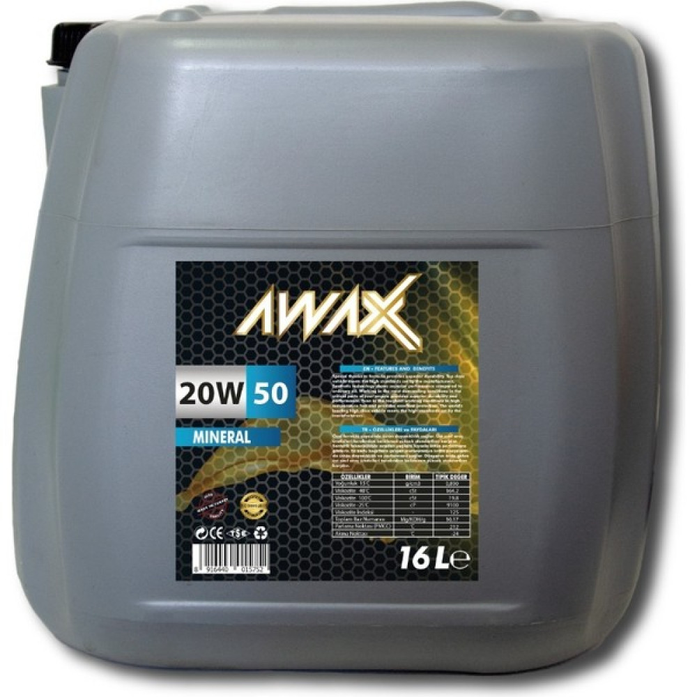 Awax 20W50 16 Litre Motor Yağı ( Üretim Yılı: 2023 ) Motor Yağı Fiyatı
