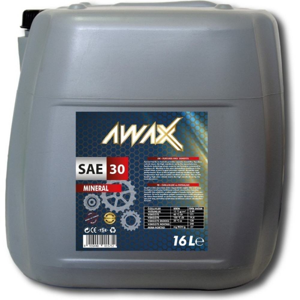 Awax 30 Numara 16 Lt Genel Maksatlı Yağ Motor Yağı & Katkıları Fiyatı