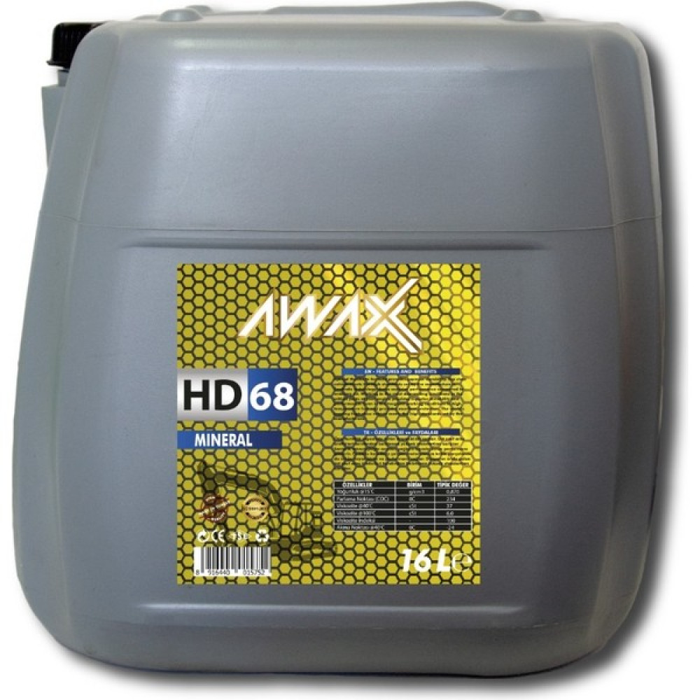 Awax Hd/68 16 Litre Hidrolik Yağ( Üretim Yılı: 2023 ) Motor Yağı & Katkıları Fiyatı