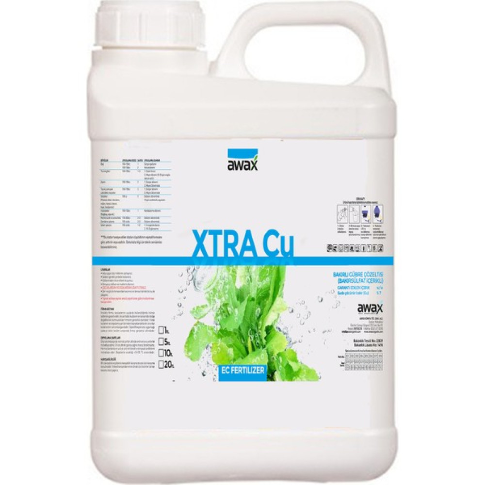 Awax Xtra Cu Sistemik Sıvı Bakır Gübresi 10 Lt Gübre Fiyatı