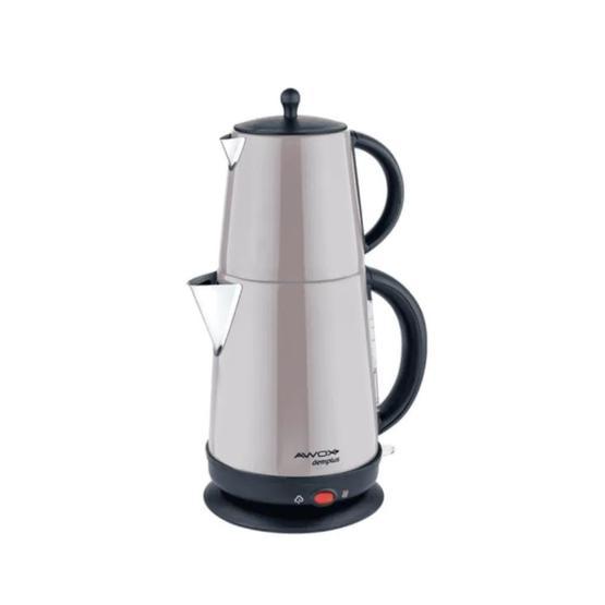 Awox Demplus 2200 W 0.7 lt Demleme 1.7 lt Su Isıtma Kapasiteli Çelik Çay Makinesi Füme Çay Makineleri Fiyatı