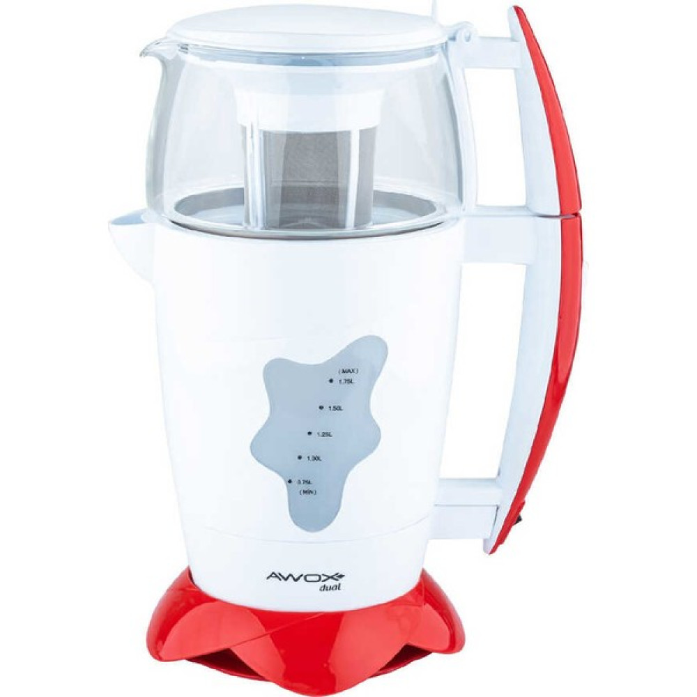 Awox Dual 1650 W Cam Demlikli Çay Makinesi - Beyaz Çay Makineleri Fiyatı