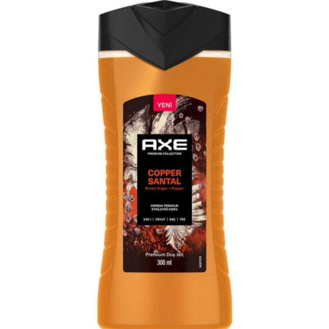Axe Premium Collection Duş Jeli Copper Santal 3 In 1 Vücut Saç Yüz 300 ml Duş Jelleri ve Banyo Köpükleri Fiyatı
