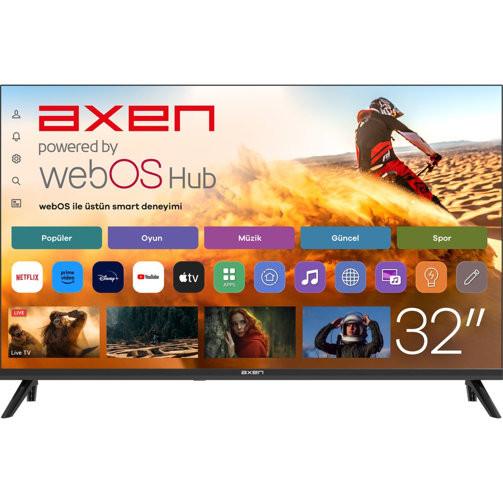 Axen AX32HMLN-W02S 32'' 81 Ekran Uydu Alıcılı HD Ready webOS LED TV Televizyonlar Fiyatı