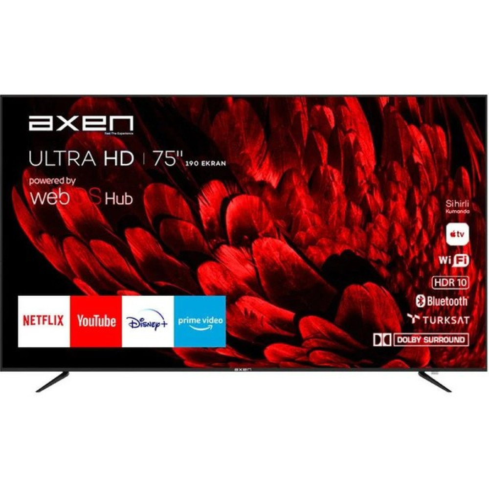 Axen AX75LEDB252 75 Inç 190 Ekran 4K UHD Webos Smart Tv Televizyonlar Fiyatı