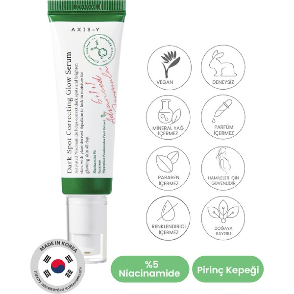 Axis-Y Dark Spot Correcting Glow Serum 50 ml, Leke Karşıtı, Işıltı Veren Nemlendirici Niacinamide Cilt Serumu Anti-Aging / Yaşlanma Karşıtı Fiyatı