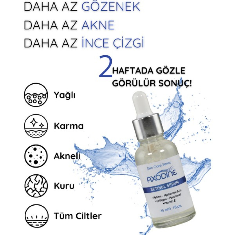 Axodine Retinol Serum Anti-Aging Cilt Yenileyici Yaşlanma Karşıtı, Onarıcı Retinol (A Vitamini) Gece Serumu 30 ML Oto Boyaları Fiyatı