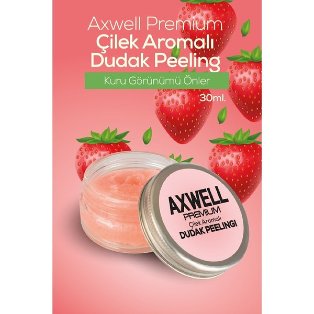 Axwell Çilek Aromalı Dudak Bakım Peelingi 30ML Dudak Bakımı / Koruyucu Fiyatı