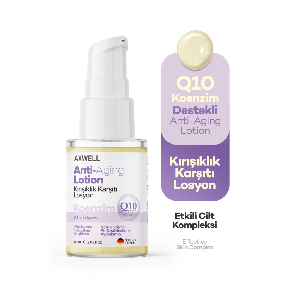 AXWELL Q10 Koenzim Destekli Anti-aging Lotion Kırışıklık Karşıtı Losyon 60 ml Vücut Losyonu ve Nemlendiricileri Fiyatı