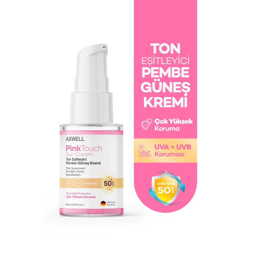 AXWELL Spf 50+ Pink Touch Ton Eşitleyici Pembe Yüz Güneş Kremi 60 ml Güneş Kremleri ve Losyonları Fiyatı