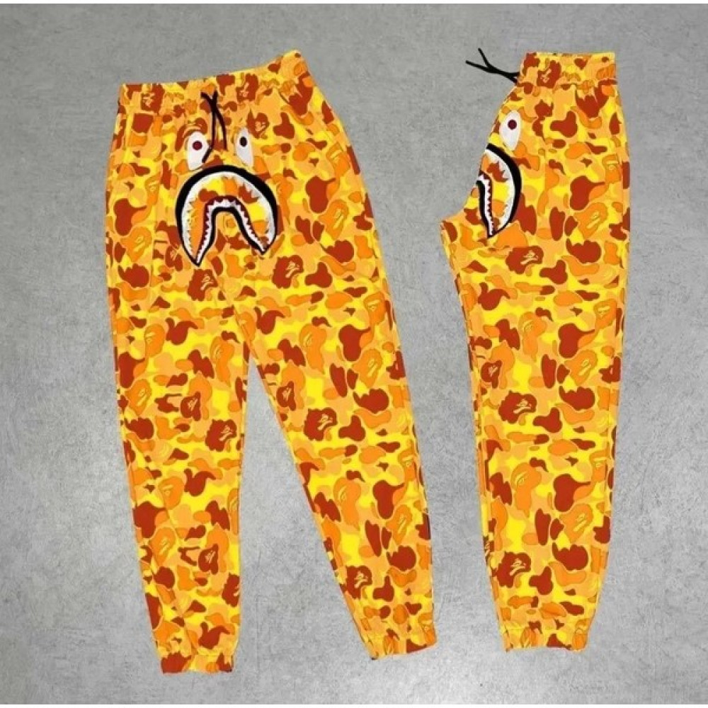 Axxan Erkek Bape Shark Dijital Baskılı Eşofman Altı - Sarı Erkek Eşofman Fiyatı