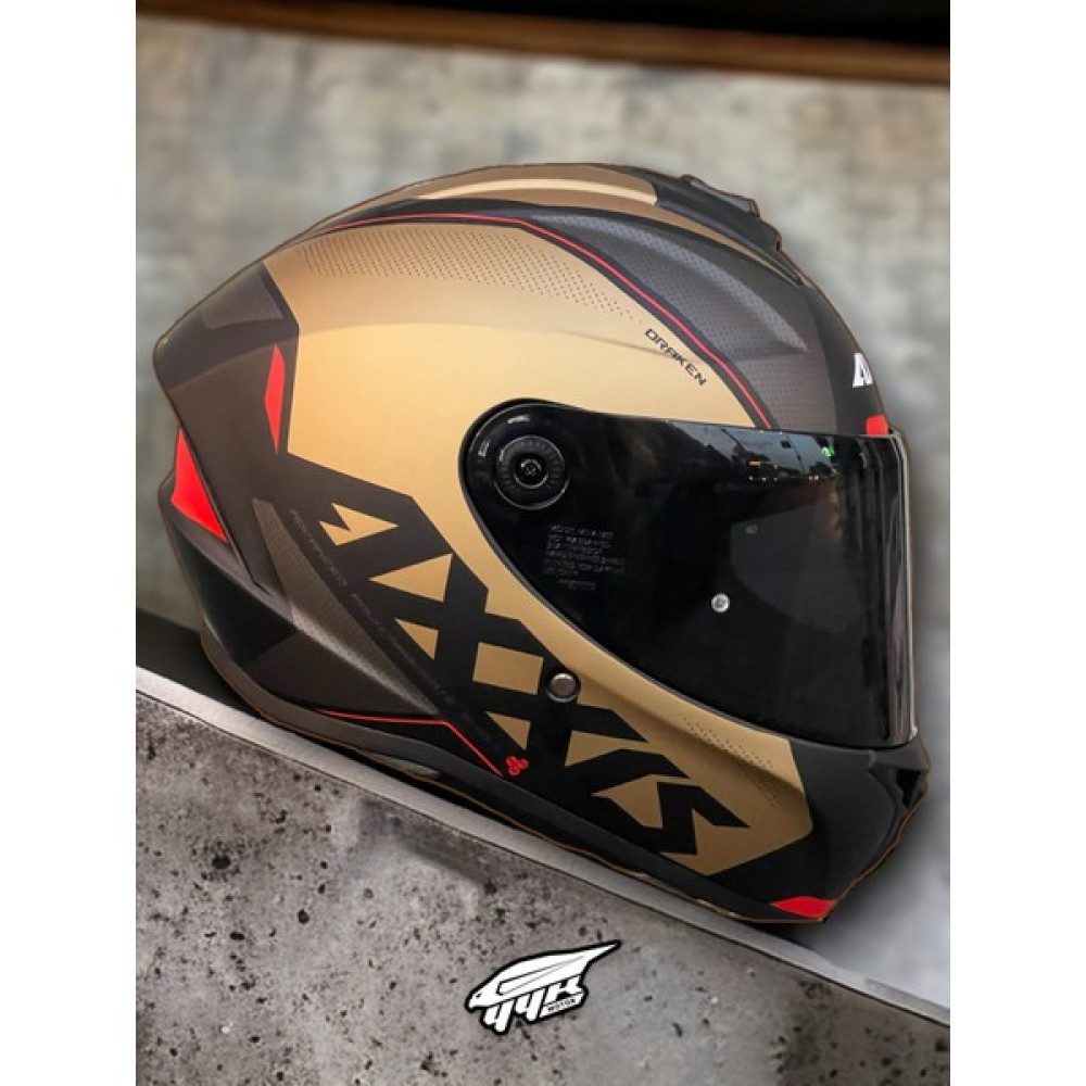 Axxis Draken Copper. ''2 Vizörlü'' + ''sticker'' Hediyeli, Mat Motosiklet Kapalı Kask - M Motorsiklet Kaskları Fiyatı