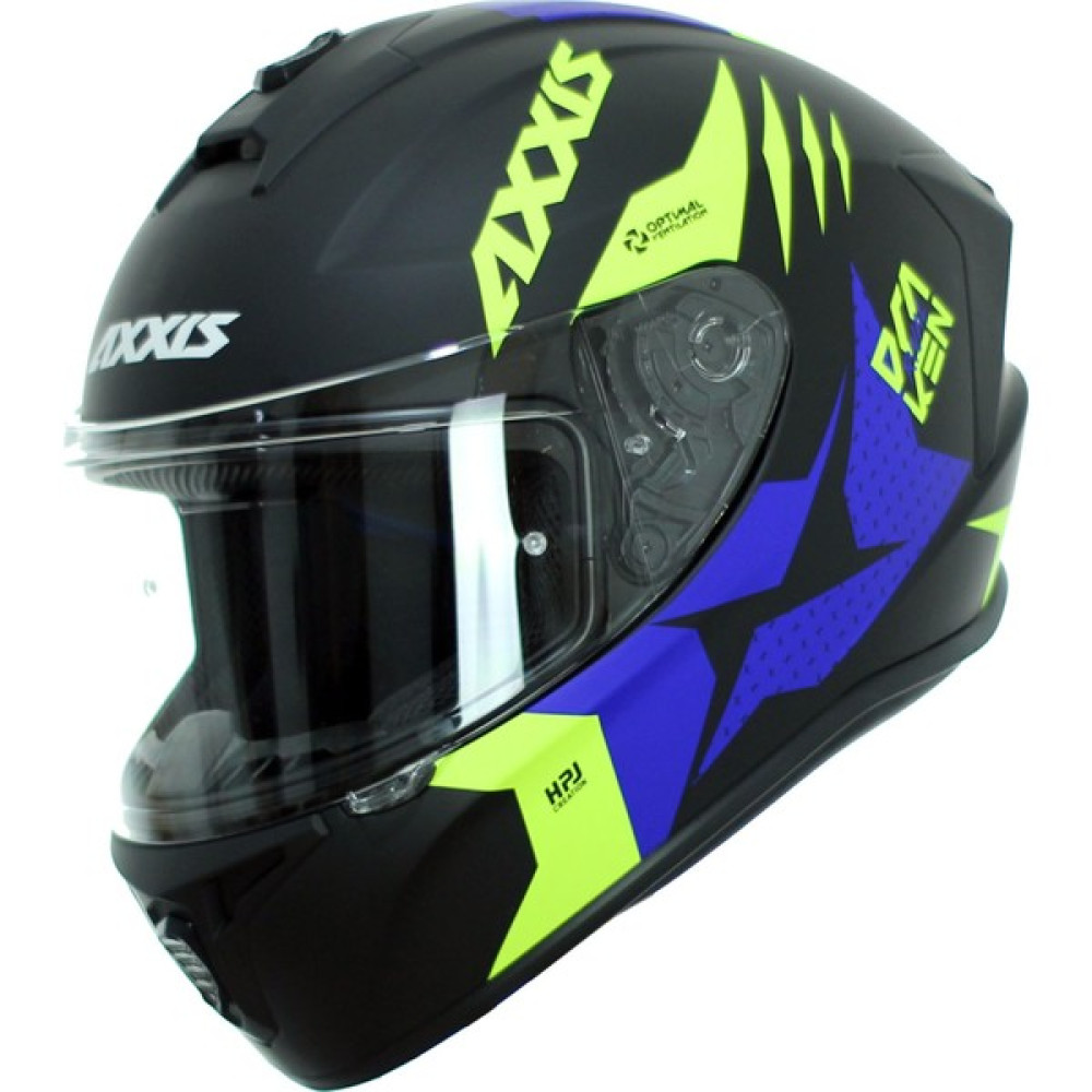 Axxis Draken Rival Matt Fluor Yellow Full Face Kapalı Motosiklet Kaskı - Şeffaf Vizör - XS Motorsiklet Kaskları Fiyatı