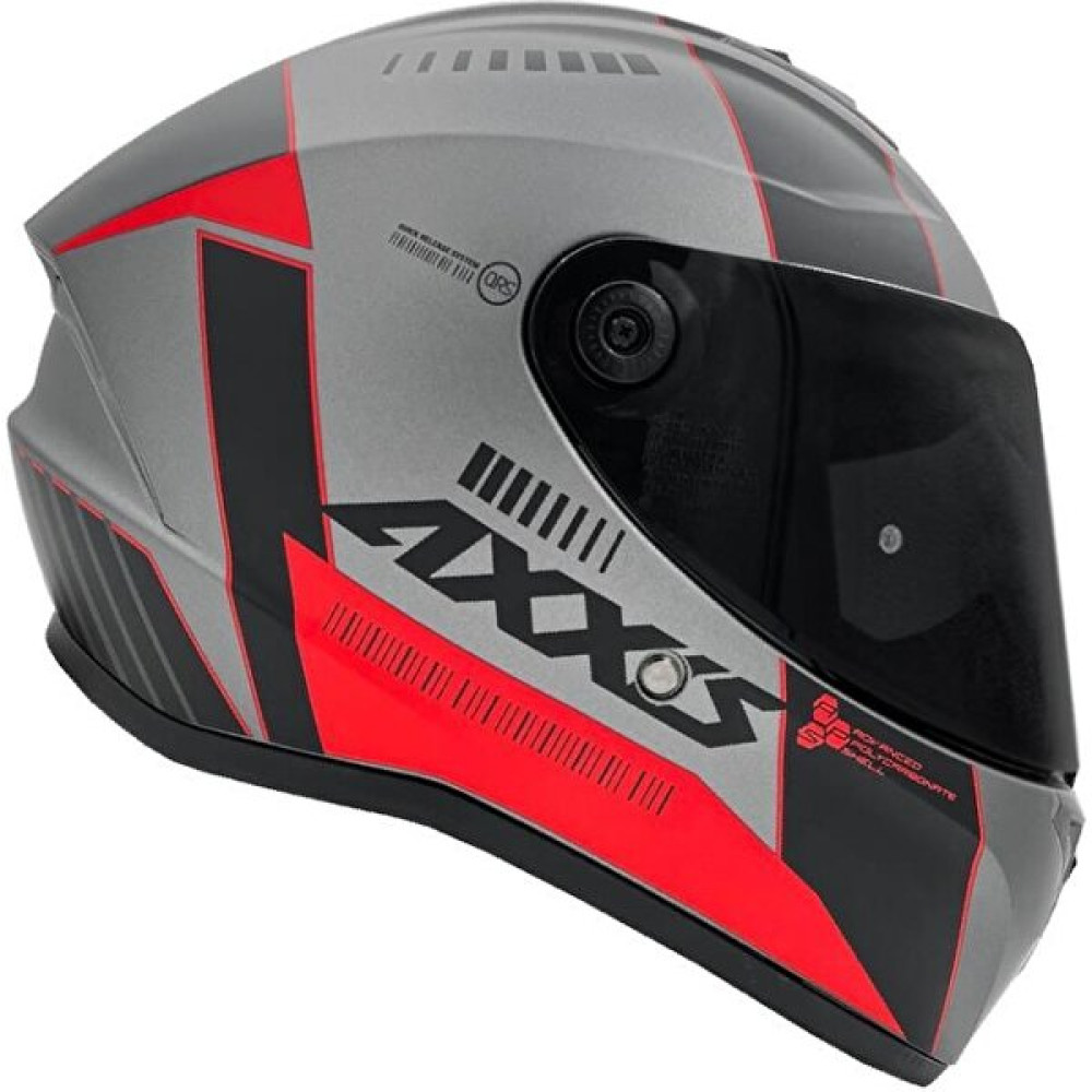 Axxis Draken S Kask - XS Beden - Mat Gri-Kırmızı - Mat Gri - Kırmızı Motorsiklet Kaskları Fiyatı