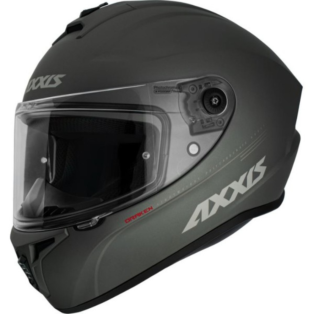 Axxıs Draken Solid Full Face Kapalı Kask Mat Gri - M Motorsiklet Kaskları Fiyatı