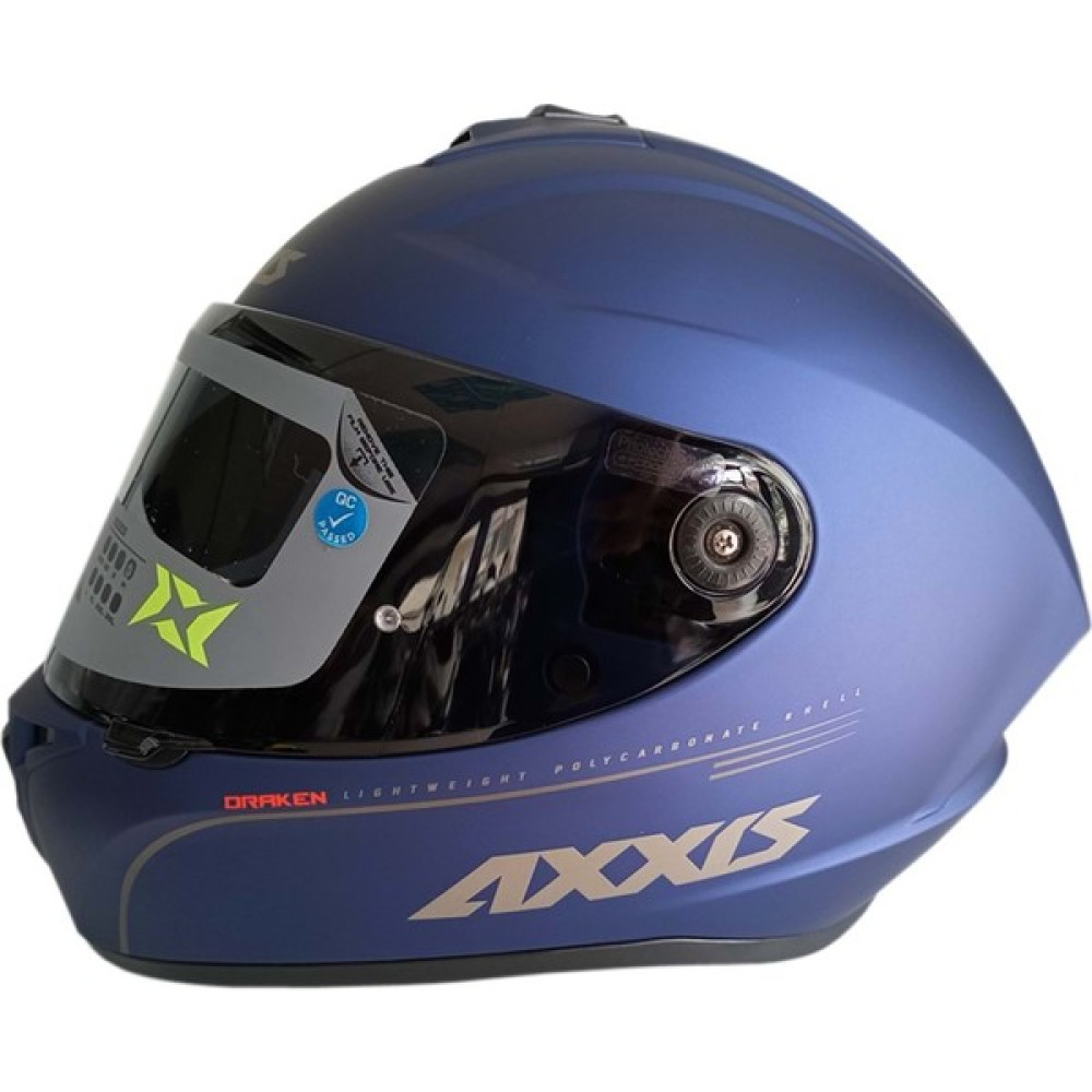 Axxıs Draken Solid Full Face Kapalı Kask Mat Mavi - L - M Motorsiklet Kaskları Fiyatı